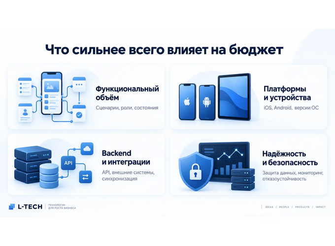 Факторы, которые влияют на бюджет мобильного приложения